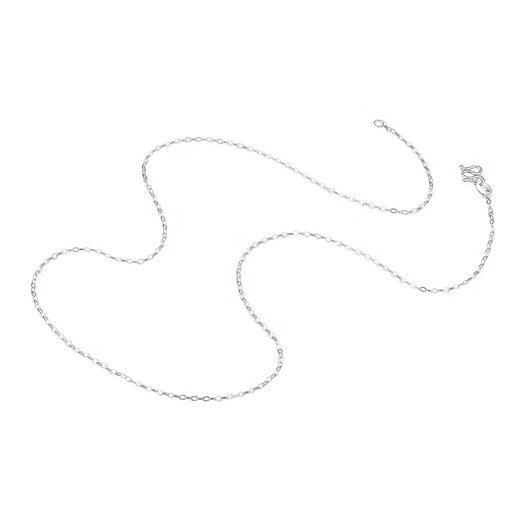 Mengjinyuan platinum necklace cross chain plain chain clavicle chain men's and women's same style as a birthday gift for your girlfriend. It weighs about 1.05g and the chain length is about 42cm.