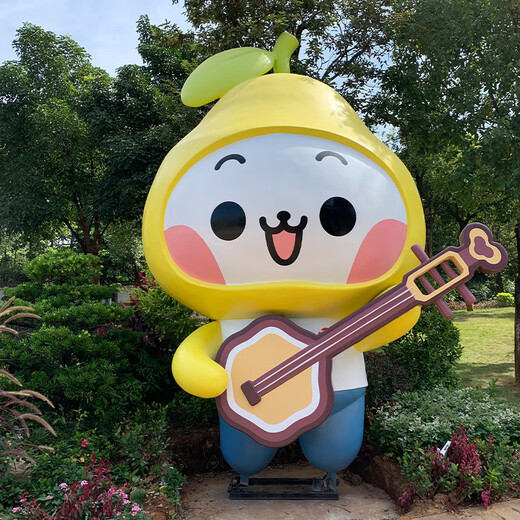 Glass fiber reinforced plastic cartoon ethnic character sculpture customized restaurant store entrance welcoming Miao IP mascot floor-standing ornaments foam sculpture customized custom drawing deposit