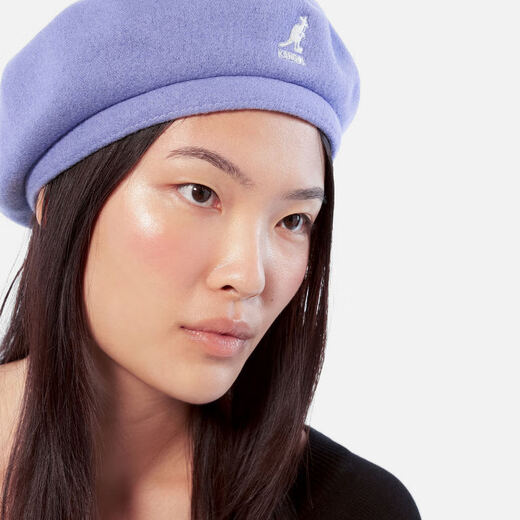 Kangol (KANGOL) beret painter hat pumpkin hat men's hat women's hat wool blended retro fashion literary simple versatile style spring and autumn Iced Lilac lilac purple S 54-55cm