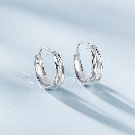 Safir platinum earrings for women platinum PT950 prism flash car flower snake belly earrings platinum earrings about 1.85 grams