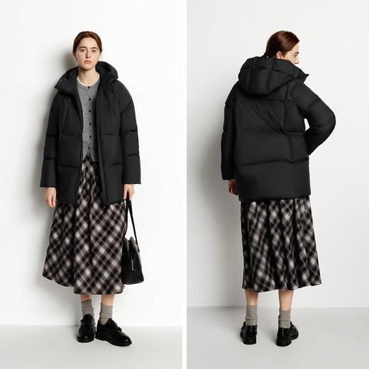 Semir Easy | Down Jacket Women's Winter Mid-Length 90 Down Three-Proof Turtle Back Raglan 2025 Jacket 109725113003