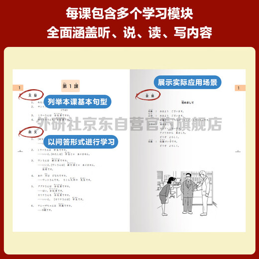 „Everyone's Japanese Beginner 1 Student's Book“ (zweite Ausgabe der Smart Edition mit Text-Audio, Erklärungsvideo zur Wortgrammatik, Konversationsdrama, interaktiven Übungen) Nullbasierte Einführung in das Selbststudium der Standard-Japanischsprache