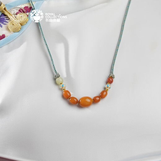 Potala Palace Beeswax and Tian Jade Necklace for Men and Women, Sichuan Material, Southern Red Cinnabar, Tibetan Pendant, Versatile and High-end