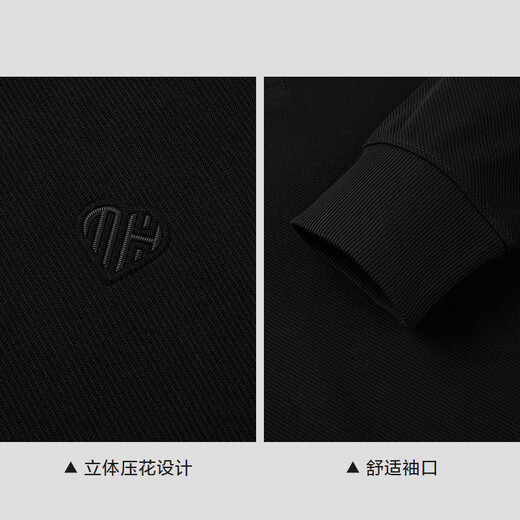 Heilan House (HLA) long-sleeved polo shirt for men 25 new Yixinzhiwei series bottoming shirt autumn black 9Y 3XL 190/104A recommended 182~196Jin Jin is equal to 0.5 kg