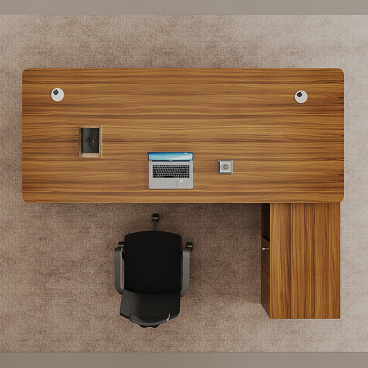 Qujia office desk boss desk and chair combination simple modern office furniture executive desk president desk manager desk executive desk including side cabinet 1.2*0.6 meter boss desk