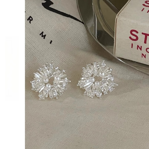 Handi s925 sterling silver pearl earrings for women 2025 summer light luxury high-end temperament and atmospheric earrings