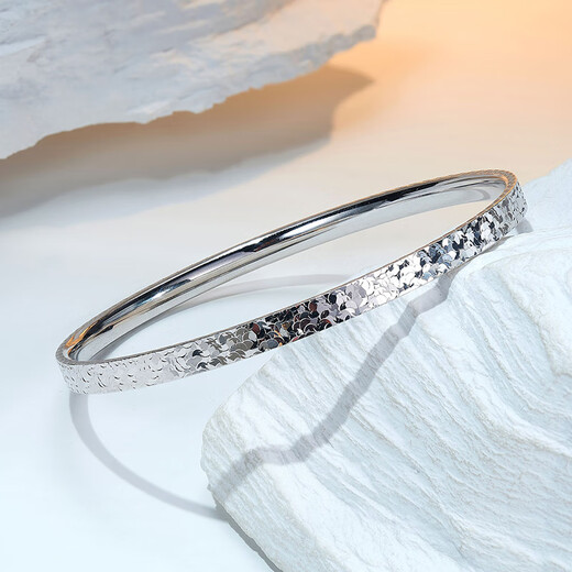 Meluxe Mina spot sparkling PT950 platinum bracelet for women crushed ice platinum bracelet birthday gift for wife 17g-56mm