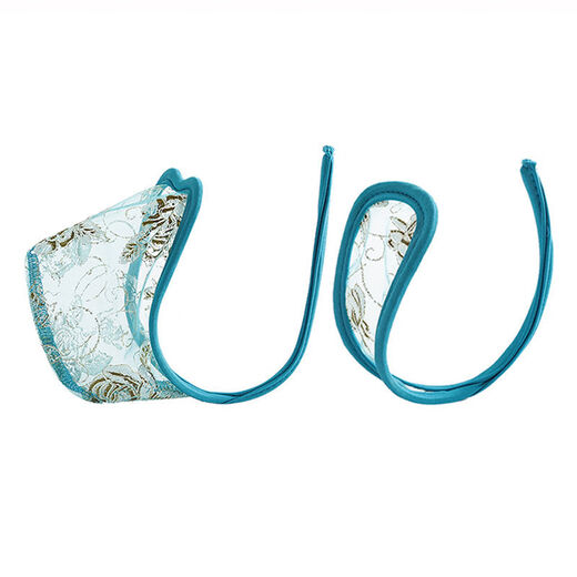 Both men and women can use invisible C-string sexy underwear, transparent lace couple underwear set, butt-revealing thong panties, D077 rose red men's model, one size fits all