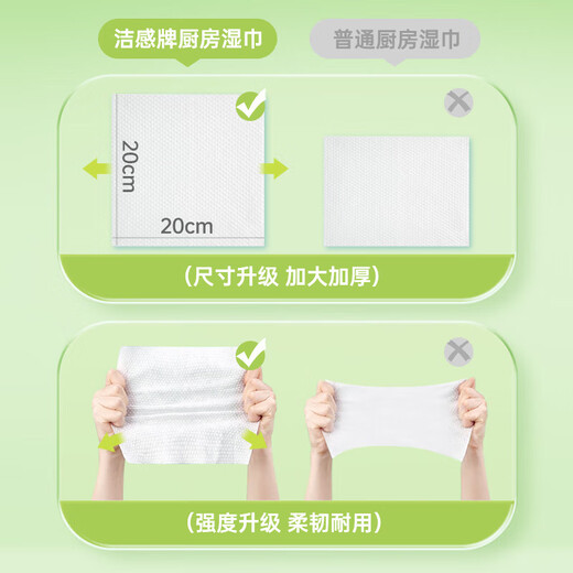 Oil remover, thickened kitchen wipes, coconut oil essence 50 pumps/pack, cleaning oil stains, removable disposable, 50 pumps/pack*1 pack