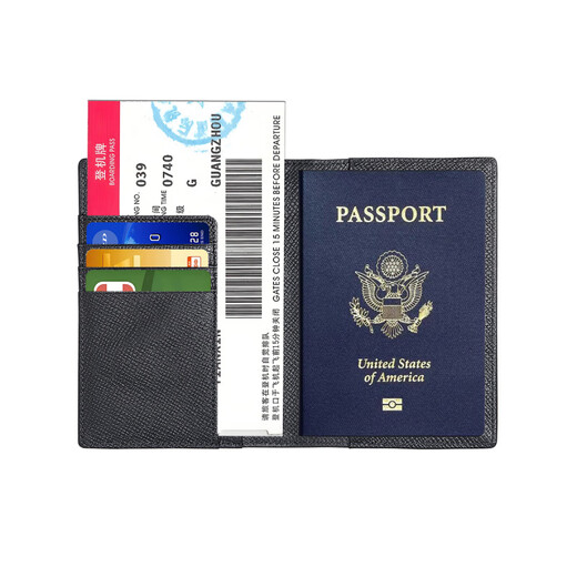 Обложка для паспорта из кожи кенгуру, высококачественная папка для билетов, бутиковая папка для проездных документов, повседневная деловая многофункциональная мужская и женская сумка для паспорта, черная