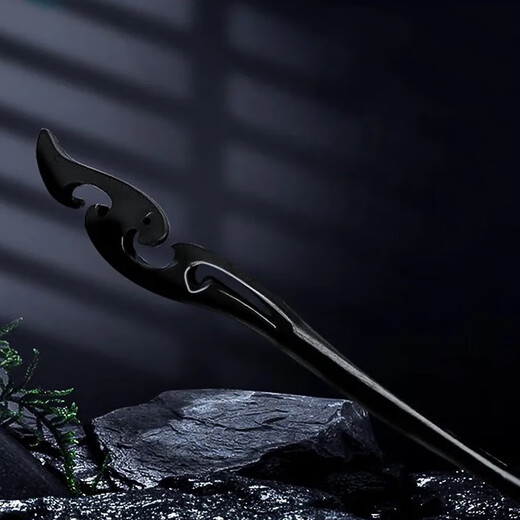 Two generations of happy cloud hairpins for women, ancient style walking wooden tassel hairpins, modern daily hair accessories, simple Hanfu headdress + hairpin box