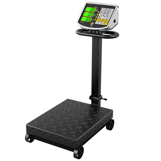 Today's selection (jinxuan) large hand push roller weighing electronic scale commercial floor scale wheel scale foldable platform scale accurate pig scale industrial logistics floor scale livestock weight scale dual display pulley 200KG backlit steel button 40*50