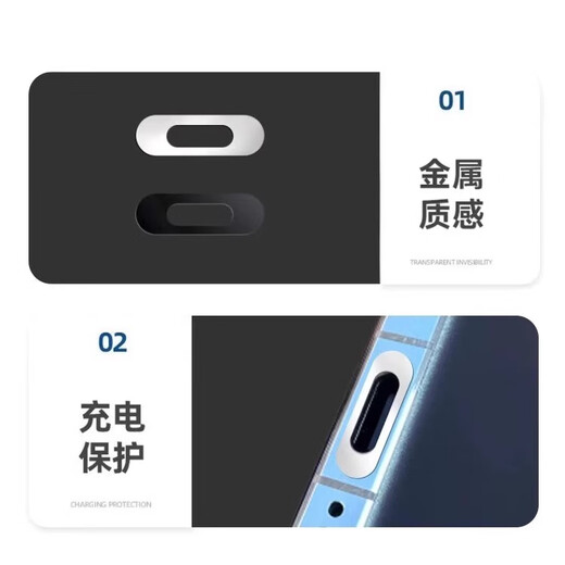 Chen family is suitable for Apple 16E mobile phone charging port protective film metal data port anti-scratch protective sticker charging tail socket sticker metal anti-scratch film anti-dust plug mobile phone accessories silver 2 pieces metal charging port film + gifts