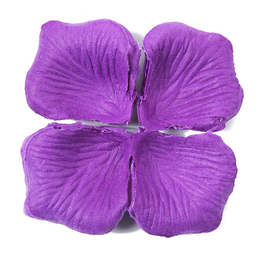 Creation Secret Simulation Rose Petals Wedding Confession Decoration Hand-Spreading Flowers Valentine's Day Proposal Making Romantic Wedding Room Decoration Supplies Dark Purple 3 Packs (About 300 Pieces) Petals