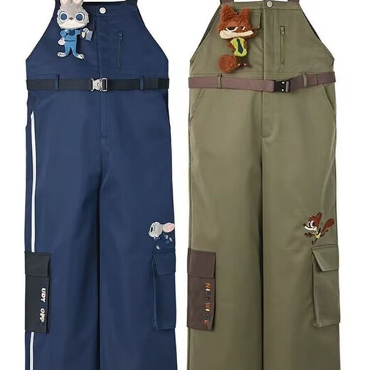 MieLanat Jacket Judy Nick Zootopia Jacket Spring and Autumn New Windproof Warm Couple Windbreaker for Men and Women Blue Overalls with Doll Children's Style 160cm