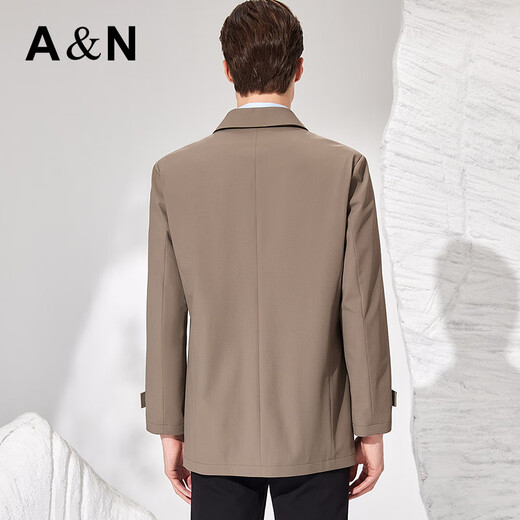 Antonio Mulberry Silk & Delicate Skin Friendly Comfortable Windproof Mid-Length Windbreaker Men's Versatile Business Casual Temperament Jacket