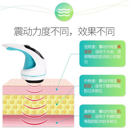 Nuojia body beauty instrument MM310 multi-functional vibrating fat pushing and scraping massager for cervical and lumbar spine whole body application MM310 body beauty instrument - four massage heads