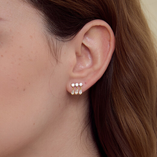 Arsis silver jewelry can be freely matched with starlight earrings for women, light luxury high-end earrings as a birthday gift for girlfriend, starlight small earrings