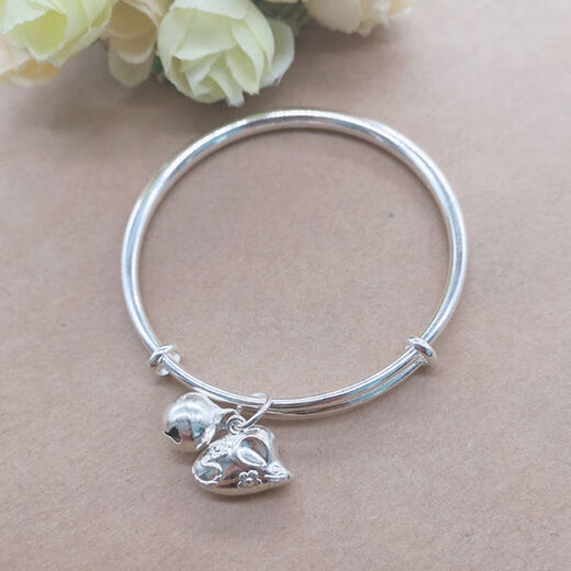 Chili Zodiac Miao Silver Bracelet Children's Silver Bracelet Student Birthday Gift Female Zodiac Year Bracelet 2025 Rat