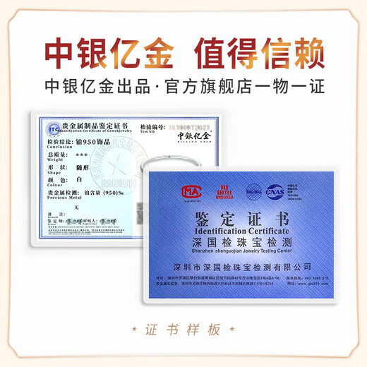 Bank of China Yijin PT950 Crushed Ice Skirt Platinum Pendant Women's Necklace Platinum Chain Set Birthday and Valentine's Day Gift for Girlfriend Crushed Ice Skirt Set Chain Gold Weight Approximately 5.3g