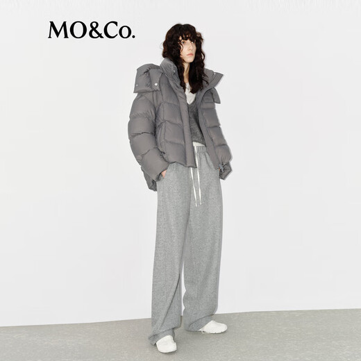MO&Co. Puff down jacket new winter product with 90% down content, removable hood, light and warm