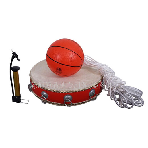 Master Chen's concentric drum, ball and drumming props, outdoor expansion training, cowhide flat drum, team building activities, games and sports meeting, red concentric drum (single drum without accessories) 12 inches