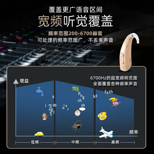Siemens Germany imported genuine hearing aid for the elderly, special for behind-the-ear deafness, high-power intelligent noise reduction, extra-ear HPTHERR 72 channels + remote debugging + intelligent noise reduction + customized eardrum