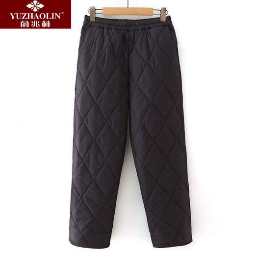 Yu Zhaolin (YUZHAOLIN) Winter clothing for the elderly, women and old ladies, light cotton pants for winter outer wear, mom pants, warm grandma pants for the elderly, 8312 black straight 3XL recommended 150-170 Jin Jin equals 0.5 kg