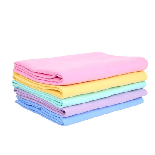 Tian Miaomiao Pet Absorbent Towel Imitation Deerskin Bath Towel Super Absorbent and Quick-drying Towel for Dogs and Cats Large Thickened Bath Cloth Pet Bath Towel 2 Pack 66x43cm Yellow + Blue OPP Bag Upgraded Thickening, Water-Absorbing and Quick-drying