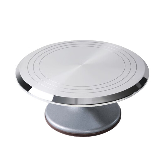 LISM German Precision Cake Turntable Decoration Table Baking Aluminum Alloy Trolley Rotating Plaster Household Commercial Decoration Turntable 11-inch Beginner Wheat Straw Decoration Table Stable and non-shaking + Silicone anti-slip + Silent double bearings