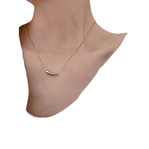 If you like it, place an order. Xiaohongshu small eggplant necklace for women, niche ins, light luxury temperament, titanium steel, non-color students, M303 small eggplant necklace.