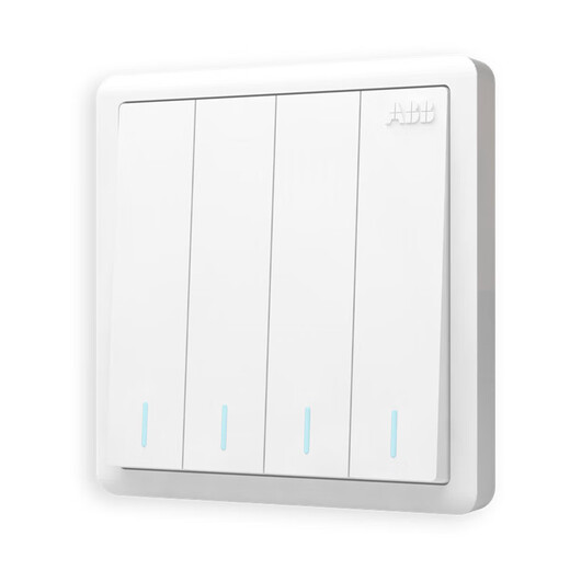ABB switch socket panel Yuanzhi series white household power supply dual open dual control
