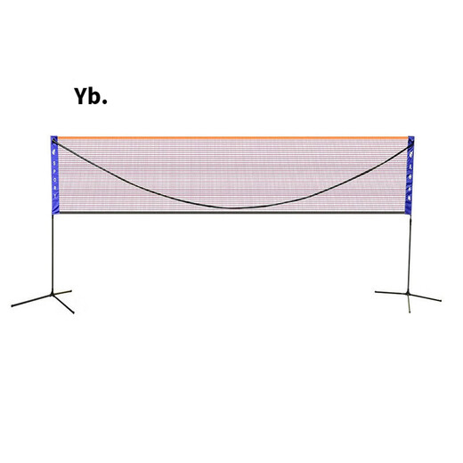 Badminton rack portable plus bracket folding indoor and outdoor badminton tennis volleyball shuttlecock standard single and doubles 6.1m family doubles set