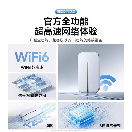 Xigang 2025 new model portable wifi6 wireless network mobile wifi national general traffic portable high-speed portable wifi wireless network truck-mounted router 5 5Ghz three netcom WiFi6 Tianshen version free 3000G