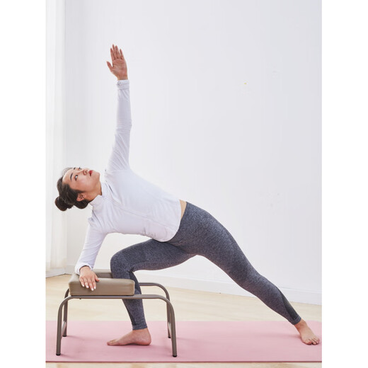 小米椒（MilletPepper）倒立辅助器瑜伽凳健身凳架倒挂瑜伽健身器材拉伸器 棕色倒立凳【一体焊接】