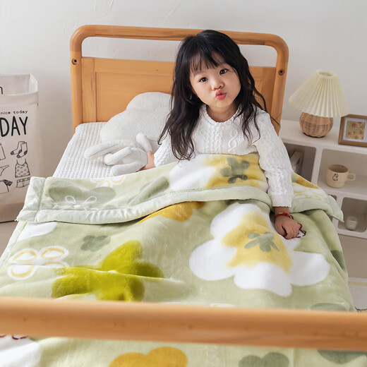 Children's Raschel thickened blanket double-layer thickened baby blanket baby blanket kindergarten autumn and winter air-conditioned fleece blanket fresh and blossoming 200x230cm/about 6.5Jin Jin equals 0.5kg