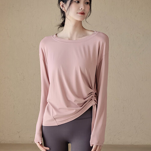 LULULMCCTN yoga top women's autumn and winter long-sleeved Pilates professional training fitness T-shirt training clothes blue gray L