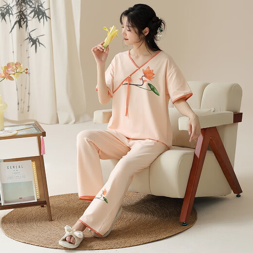 Nischenkragen Print Design Design Chinese Style Element Design Komfortable Frauen Heimkleidung Pyjama YZT-9903 Frauen YZT-9906 Frauen xl