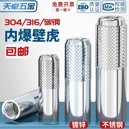 Tianzhuo Hardware 304/316 stainless steel internal expansion screw expansion bolt top explosion implosion gecko flat explosion M6M8M10M12M16 M8*30 304 -2 pcs