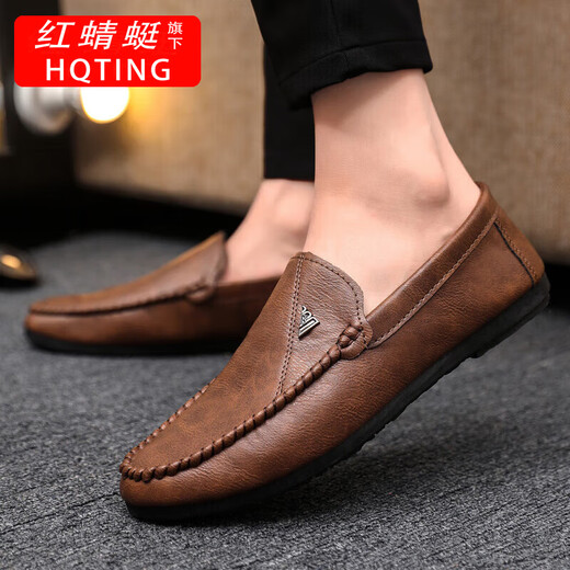 RED DRAGONFLY noir hommes bonnet chaussures hommes sans lacet formel semelle souple respirant Loft 2025 nouveau britannique YL-D829 marron 41