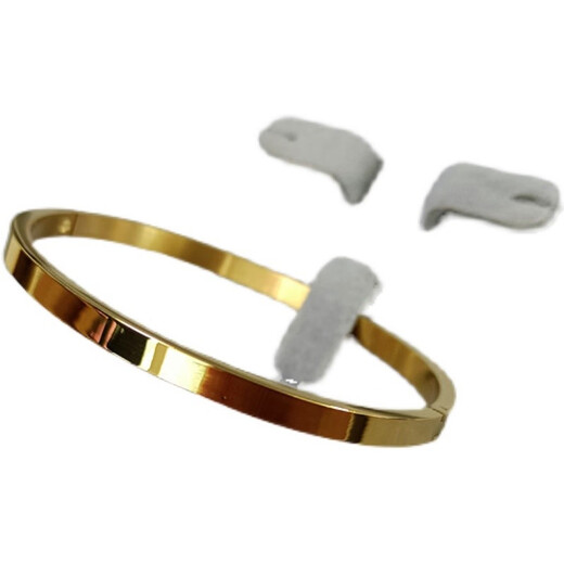 QUAMER European and American minimalist personality golden glossy titanium steel plated 18K gold cold style bestie bracelet bracelet for women silver