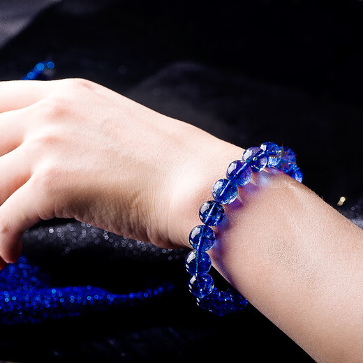 Dong secret collection grade tanzanite bracelet natural old mine amethyst crystal gem single circle bracelet jewelry Chinese Valentine's Day birthday gift 7A collection grade tanzanite 9mm