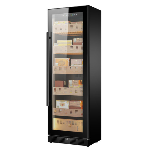 Senleng red wine cigar cabinet constant temperature and humidity all-in-one machine for raising eggplants silent variable frequency compressor air-cooled frost-free cedar wood precise temperature control and humidity independent embedded cigar cabinet variable frequency Low-E defogger door 326L embedded