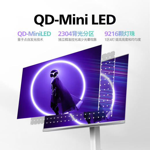 Philips EVNIA Yiwei 27-Zoll 4K160/320Hz Dual-Mode MiniLED 2304 Partition IPS HDR1400 kalibrierter HDMI2.1 Gaming-Monitor 27M2N6801M