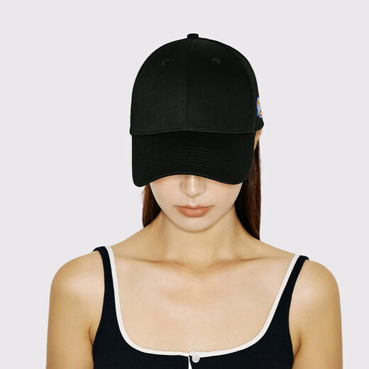 Dickies brand authentic baseball cap for men and women with large head circumference, small trendy embroidery, versatile hat, sun protection and peaked cap, black - same style for men and women, one size fits all (adjustable, suitable for head circumference 54-64cm)