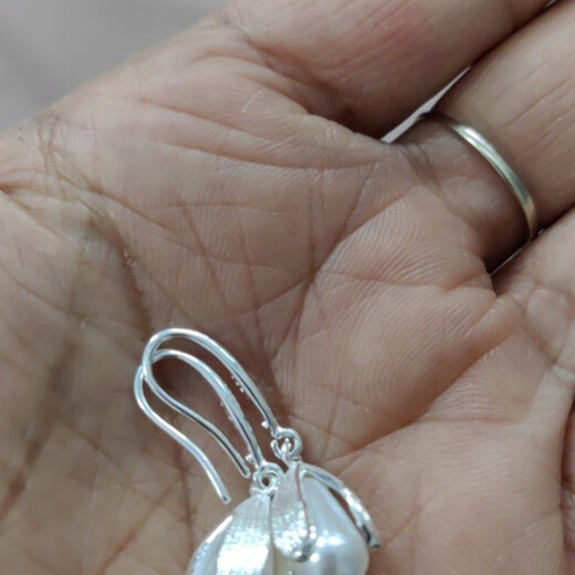 RSRDDY Lao Phoenix Pure Silver 9999 Cubic Water Drop Rose Earrings Women's Pure Silver Earrings for Mom and Wife Earrings Pure Silver Rose Peony Tassel Earrings Lao Fengxiang's Same Style 4.58 Grams with Counter + Certificate