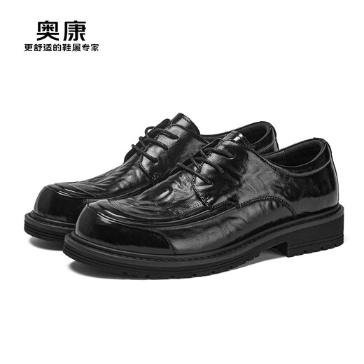 Aokang men's shoes 2025 new spring and autumn business casual leather shoes men's leather formal shoes British derby shoes commuter shoes MT
