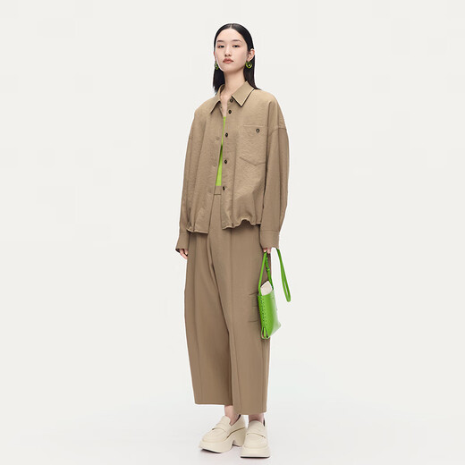 AUM Easy Suit AUM 2025 Autumn New Fashion Wave Casual Shirt Jacket Pants Half Skirt Light Card Jacket M