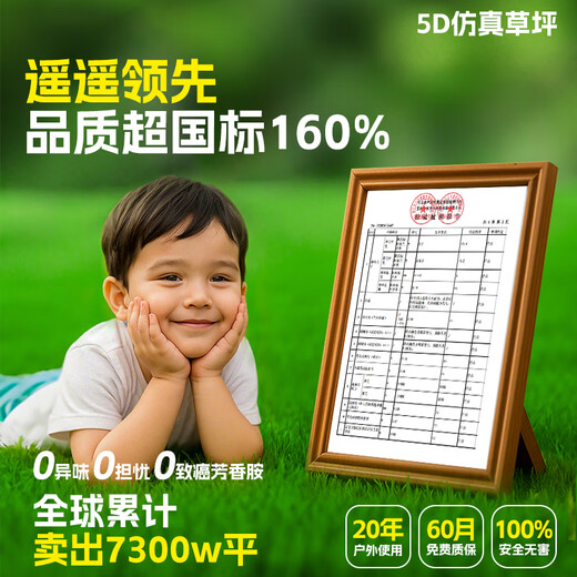 Linya 20-pin simulated lawn carpet, artificial balcony decoration mat, artificial outdoor kindergarten plastic fake turf floor mat 2cm 20-pin extra dense upgraded spring grass-green back model 1 meter wide * 1 meter long