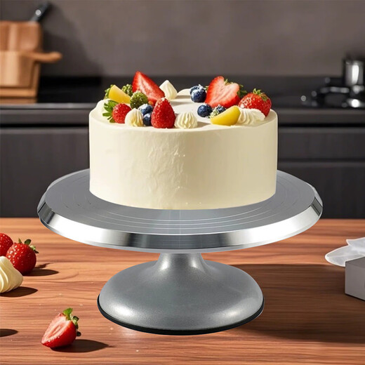 Miaobaile Decorating Turntable Aluminum Alloy Base Cake Turntable Decorating Table Tray Rotating Home Baking Dessert Cake Tool 10-inch Aluminum Alloy Base Professional Flagship Model